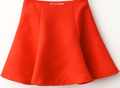Orange Flare Skirt