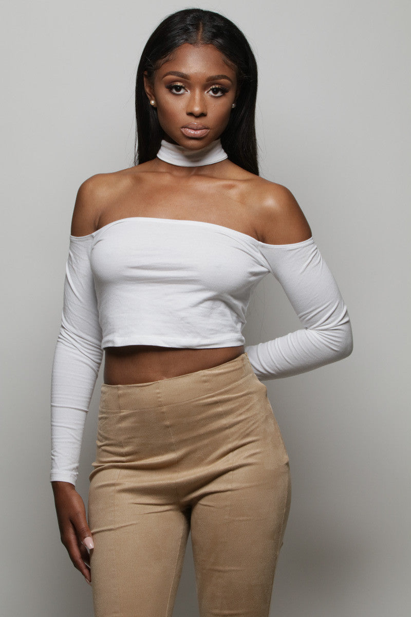 The After Party White Crop Top