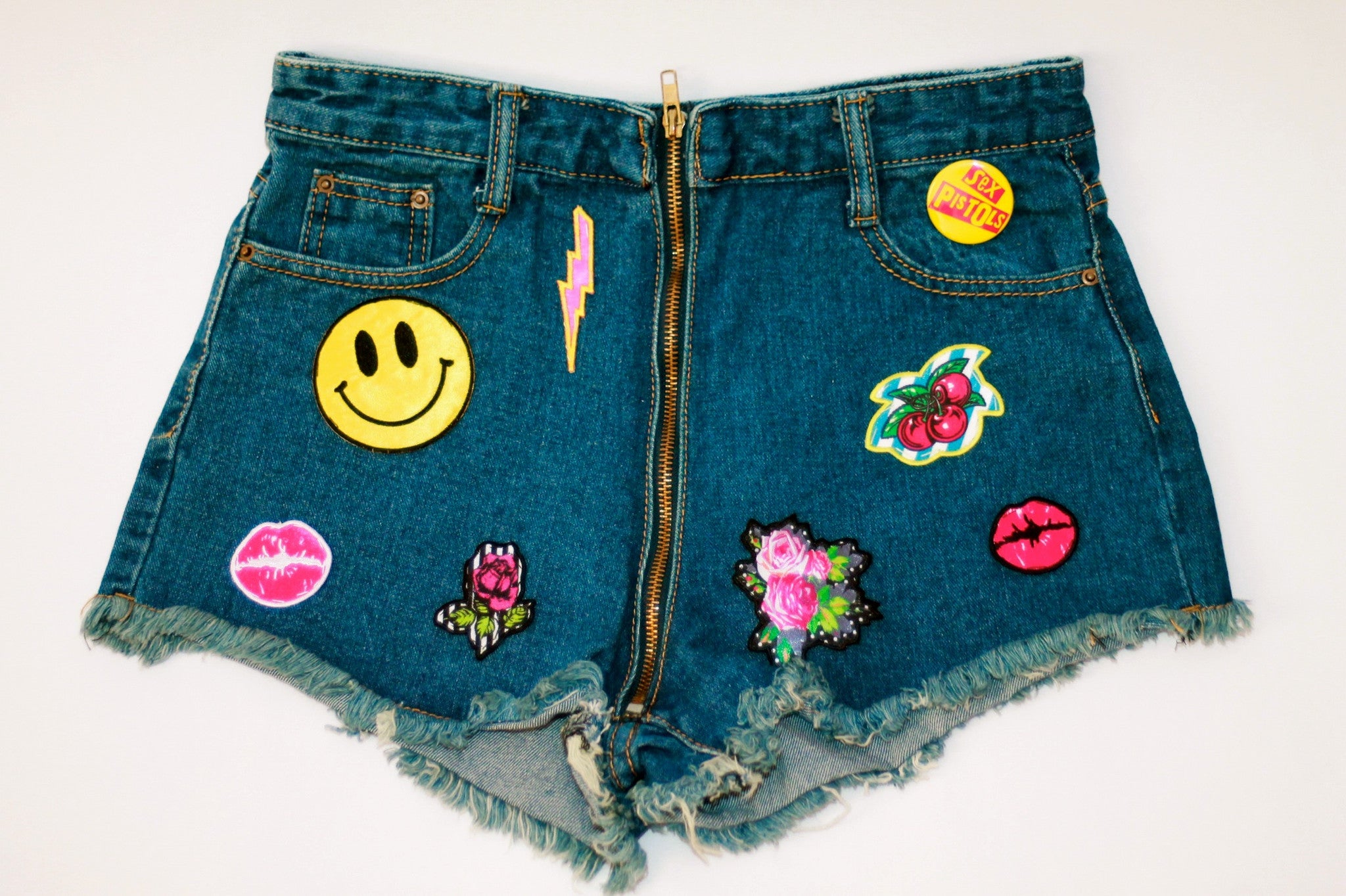 Custom 7ven x Betsey Johnson Patched Shorts #2